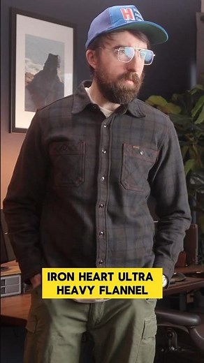 Iron Heart 12oz Ultra Heavy Flannel (UHF) | Red Overdyed Black