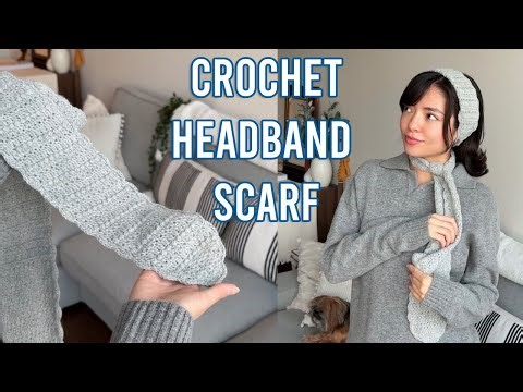 Crochet Headband Scarf Tutorial! | Easy and Trendy Pattern