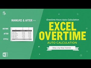 How to calculate overtime in Excel ! How to write in time format easy trick