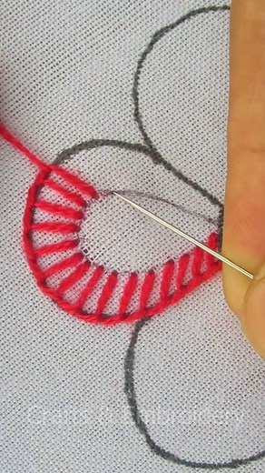 Buttonhole flower embroidery! #fypシ゚ #embroideryart #diycrafts #fbreels #diy #reels #cute #trending #hand #handmade #design #tutorial #satisfying #support #fb #embroidery #content #viral #easy #stitch #useful #flowers #viralvideo #reelsfb #reelsvideo #viralreelsfb #viralreels #handstitched #flower | Crafts & Embroidery