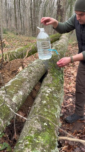 Running Water Without Electricity 💧 #bushcraft #campfire #survival