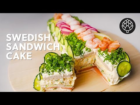 Easy Delicious Savory Sandwich Cake (Swedish Smorgastarta)