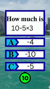 How much is 10-5×3 #knowledge #quiz #question #answer #reelschallenge #viralvideoシ #QuizTime #trivia #usa #usaquestion #fbreels #videopost | fast journal