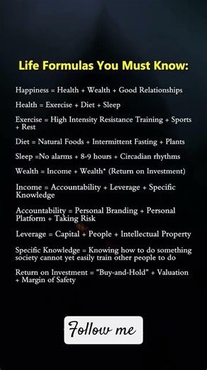 life formula you must know ❣️🔥 #habitsthatchangeyourlife #lifeformula #motivation