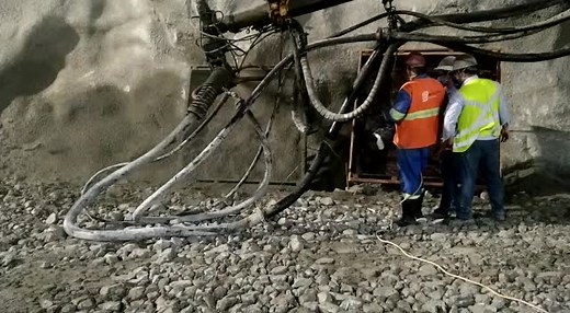 Sprayed Concrete Sampling for Strength Test