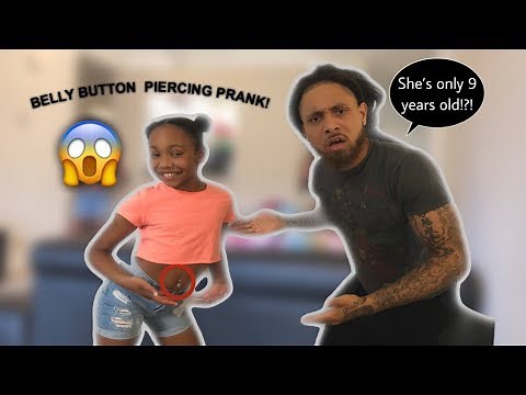 AHVI GETS HER BELLY PIERCED PRANK ON DAD!