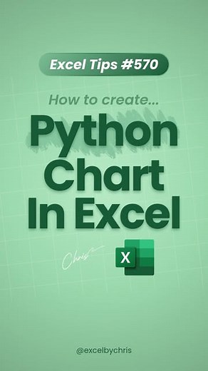 Christian Colombo | The Excel Guru | Python in Excel?! 🤯 In this tutorial, you'll learn how to create charts in Excel using Python! #excel #workhacks #accounting #python... | Instagram