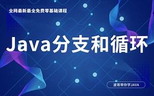 全网最新最全Java零基础课程之Java分支和循环语句