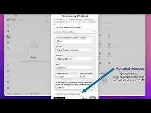 Adding an Address with 9Line in Webex