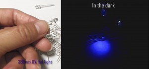 50pcs x 5mm 365nm UV LED Ultra Violet led (20mA) JIATONG