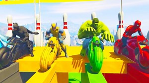 44K views · 1K reactions | Superheroes Racing on the Color Racetrack - Spiderman, Hulk #superheroes #hulk #spiderman #GTA | Funny Cartoon | Facebook