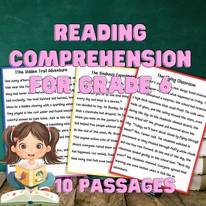 6th Grade Reading Comprehension Worksheets | No-prep Printable PDF | 10 Passages With Questions & Answer Key - Etsy