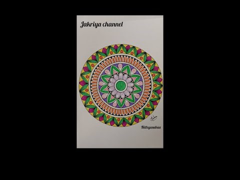 How to draw mandala art/step by step Easy circle mandala art for beginners/colored mandala/doodleart