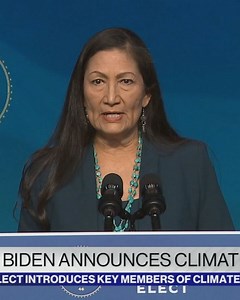 Deb Haaland accepts nomination as 1st Native American Cabinet secretary