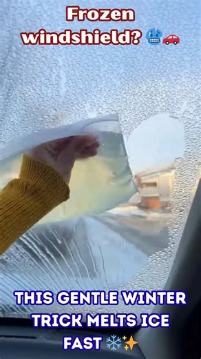 No scraping. No stress. 😌 Just a warm water bag and a smooth motion 💧🖐️ Watch the ice disappear in seconds ✨👌 Winter mornings just got easier ❄️☀️ 👉 Scraper or this trick — which one do you choose? 👇 #LifeHack #WinterHack #CarTips #IceRemoval #SmartTrick #DailyHack #Satisfying #ViralReels | Lilian Hacks