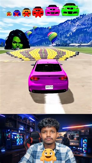 Normal Car vs Giant Crusher Challenge | Part 2 || Car Game #trending #shorts #shortsfeed