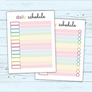 Editable Daily Schedule Template for Kids - Printable Kids' Daily Schedule - Cute Colorful Daily Schedule Planner for Kids - Fillable PDF - Etsy Canada