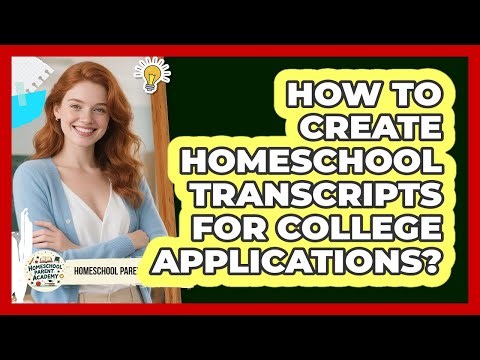 How To Create Homeschool Transcripts For College Applications? - Homeschool Parent Academy