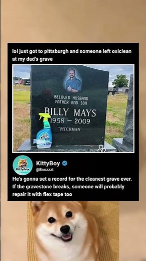 Who Put Oxiclean On Billy Mays' Grave? 🤣 #memes #shorts