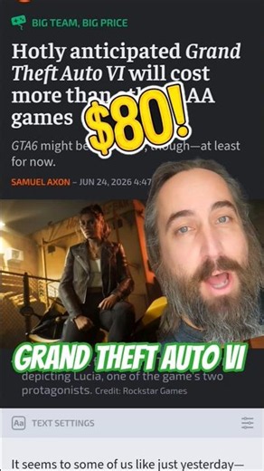 GTA VI $80 Base Price? (NEWS) | Grand Theft Auto VI #gta #gta6 #gtaiv #rockstargames #gamingnews
