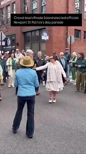 Crowd boo’s Rhode Island democrats at Newport st Patrick’s day parade 2025. | John DePetro Show