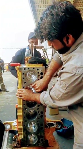 One small mistake = engine failure 💀 | Cat C7.1#CatC71 #Caterpillar #EngineRebuild #viralvideo