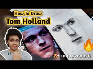 How To Draw Tom Holland Step by Step Sketch Tutorial 🔥 #1