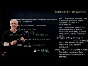 Redox titrations exam style questions