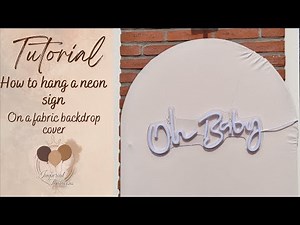 Tutorial | How to add a neon sign to fabric backdrop cover| DIY