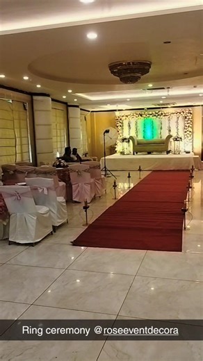 ring ceremony decor by red rose event planner #trending #wedding #ringceremony