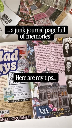 Tips for creating a junk journal page