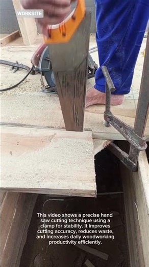 Simple Hand Saw Wood Cutting Technique | Faster & More Efficient Carpentry Work