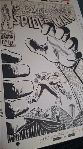 Original Romita cover art Spider-Man 67!