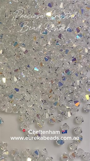 Big restock of our beautiful Preciosa crystal beads - check out that sparkle ✨ #beadshop #australia #preciosacrystals #crystalbeads #glassbeads #diyjewellery #makeit #beads #jewellerymaking