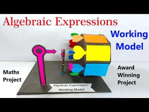 algebraic expressions working model project - maths tlm - diy - craftpiller - innovative