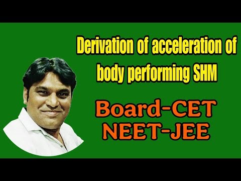 ✍️ SHM 02: Simple Harmonic Motion Derivation Explained | a = -ω²x | Hooke’s Law + Newton’s Law