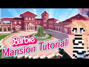 ✨Barbie Minecraft Mansion Dreamhouse Tutorial 🎀 Cherry Wood Build 🌸