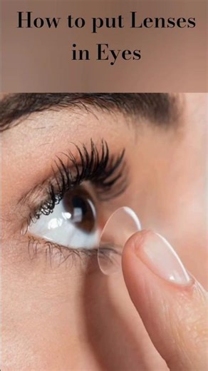 How to insert Lense #ContactLensTutorial #EyeCareTips #BeginnerContacts #HowTo