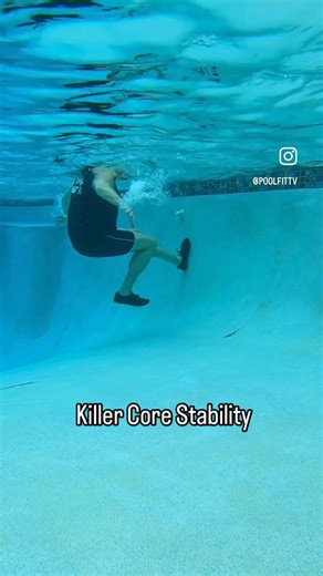 Thank Chris, @waterworkoutguy, for sharing this core water exercise on Fitmotivation.com and Poolfit.tv. You can feel the burn on this one! | PoolFit