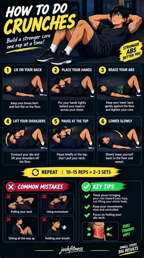 🔥 How to Do Crunches Correctly | Beginner Ab Workout