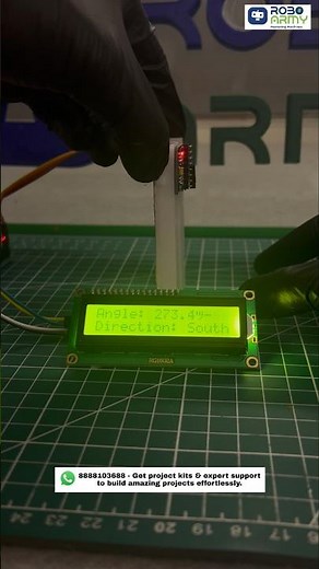 DIY Compass Using Gyro #scienceproject #arduinoprojects #Gyrocontrolled #roboarmy