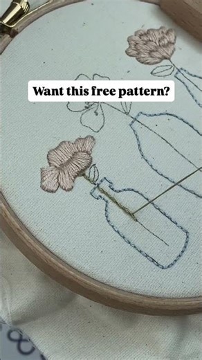 The Sweetest Free Embroidery Flower Pattern
