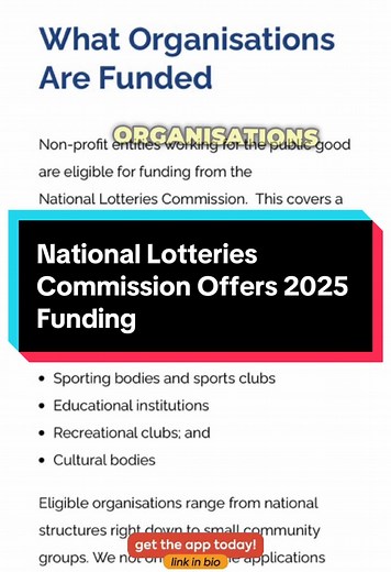 National Lotteries Commission 2025 Funding Applications