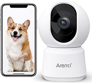 LAXIHUB for Arenti Pet Dog Camera, 2K Indoor Security Camera, Pan/Tilt 2.4GHz WiFi Camera with Super IR Night Vision, Motion Detection & 2-Way Audio, Compatible with Alexa & Google Assistant