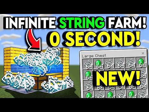 BEST INFINITE STRING FARM! Minecraft Bedrock 1.21! MCPE/Xbox/PS4/Nintendo Switch/Windows10