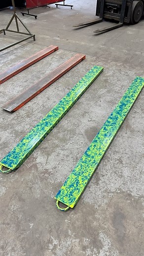 Been needing some new fork extensions for awhile so this second pair we made are 12” longer and in c6x10.5 channel with also some sick powder coat | Bmore-Kreative CustomCoatings