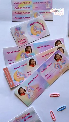 7.1K views · 23 reactions | School labeling in style 濾 #backtoschool #school #schoolsupplies #stationery #mommy #mum #mom | Colorful Designs | Facebook