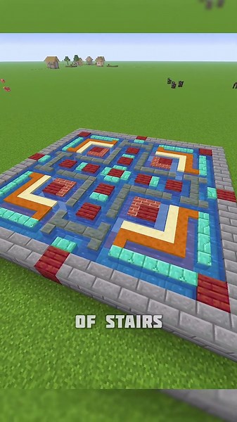 A beautiful city square in Minecraft #shorts