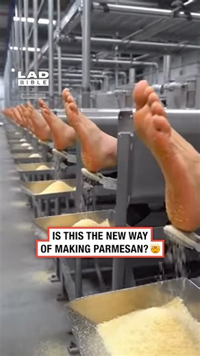 Mmmm cheesy 🥴🦶 #cheese #parmesan | LADbible
