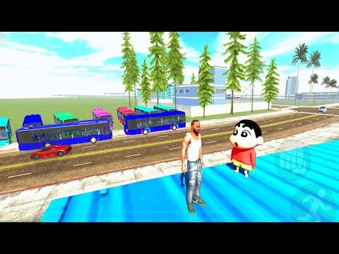 শিন-চ্যান আর ফ্রাঙ্কলিন বাস চ্যালেঞ্জ 🚘 Shin-chan Vs Franklin Challenge | Indian Bike Driving 3D